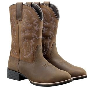 Herman Survivors Men's Marshall Pull On Soft Toe Western Boots Size 10 Farmer
